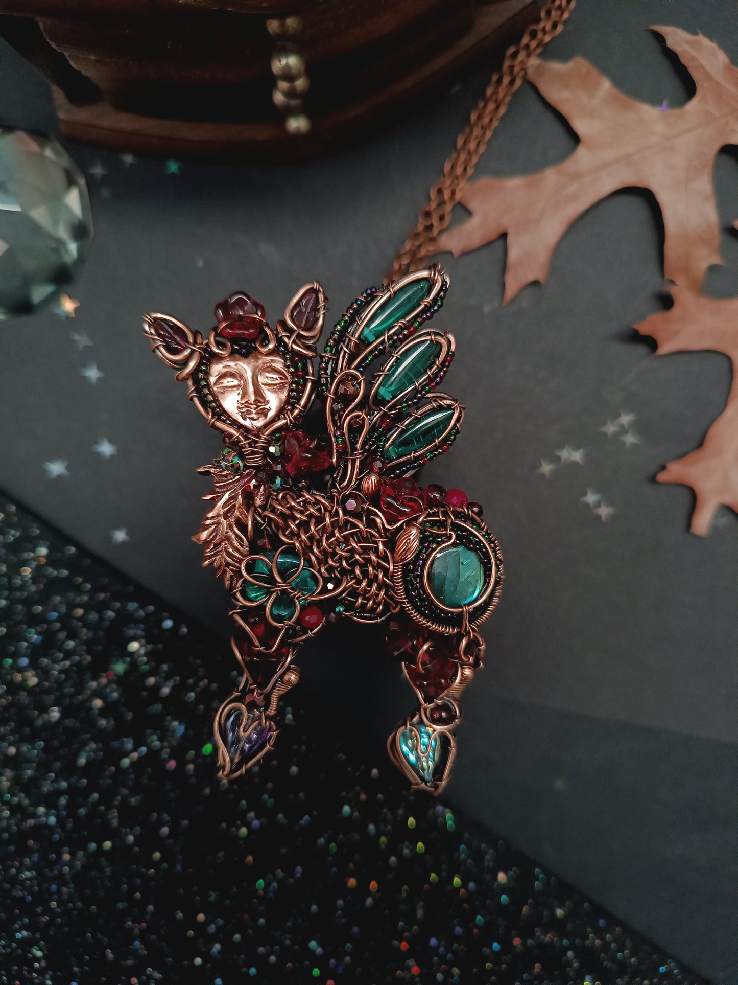 Flora, the magic fawn necklace