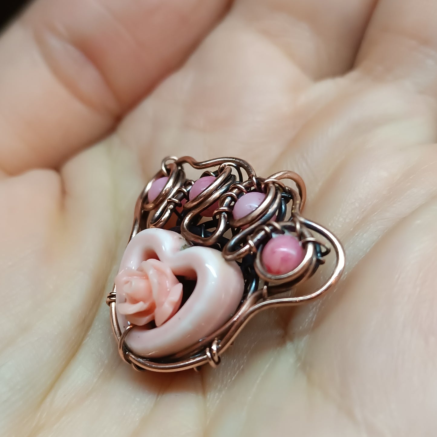 Cute pink paw pendant