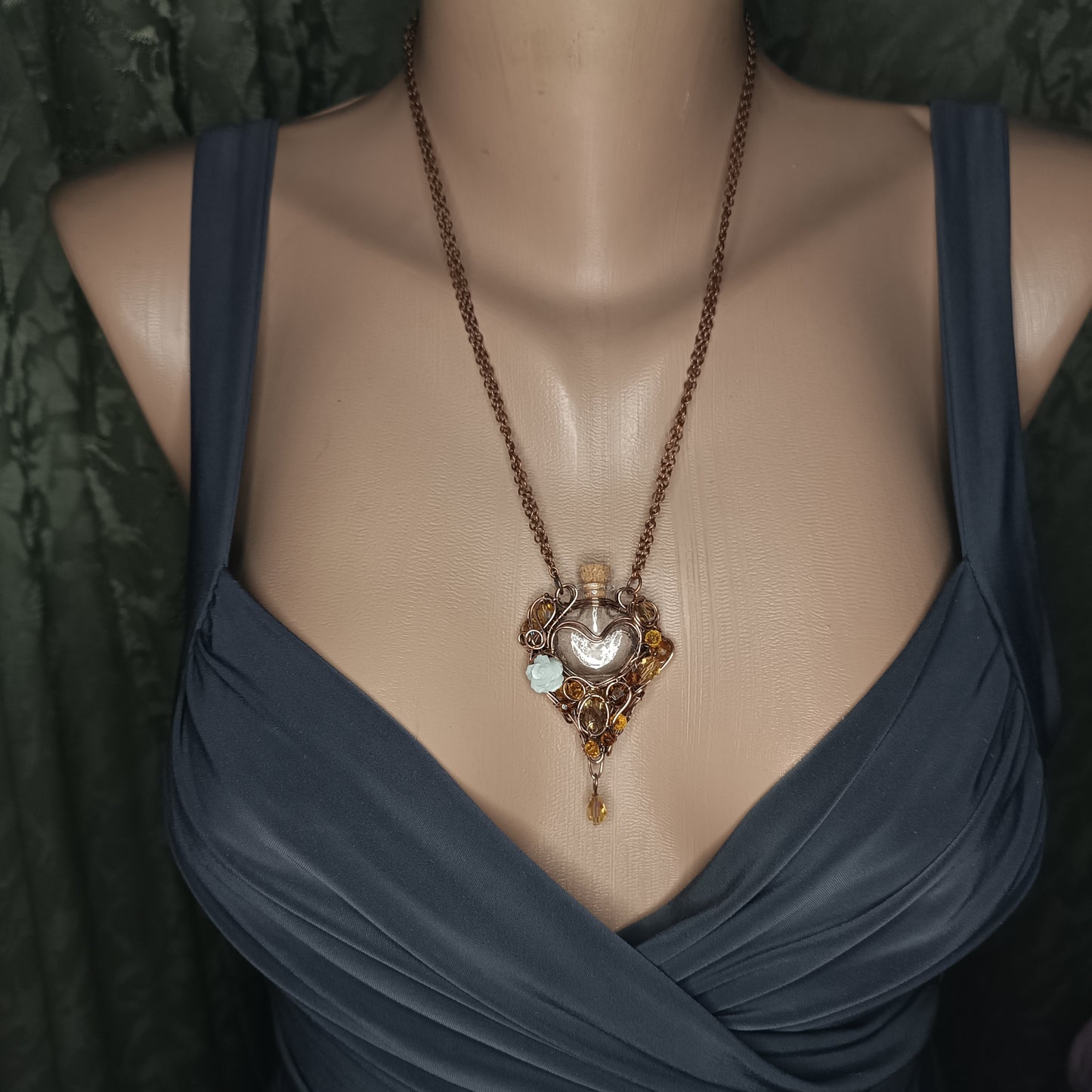 For Pamela. Citrine sunset vial.