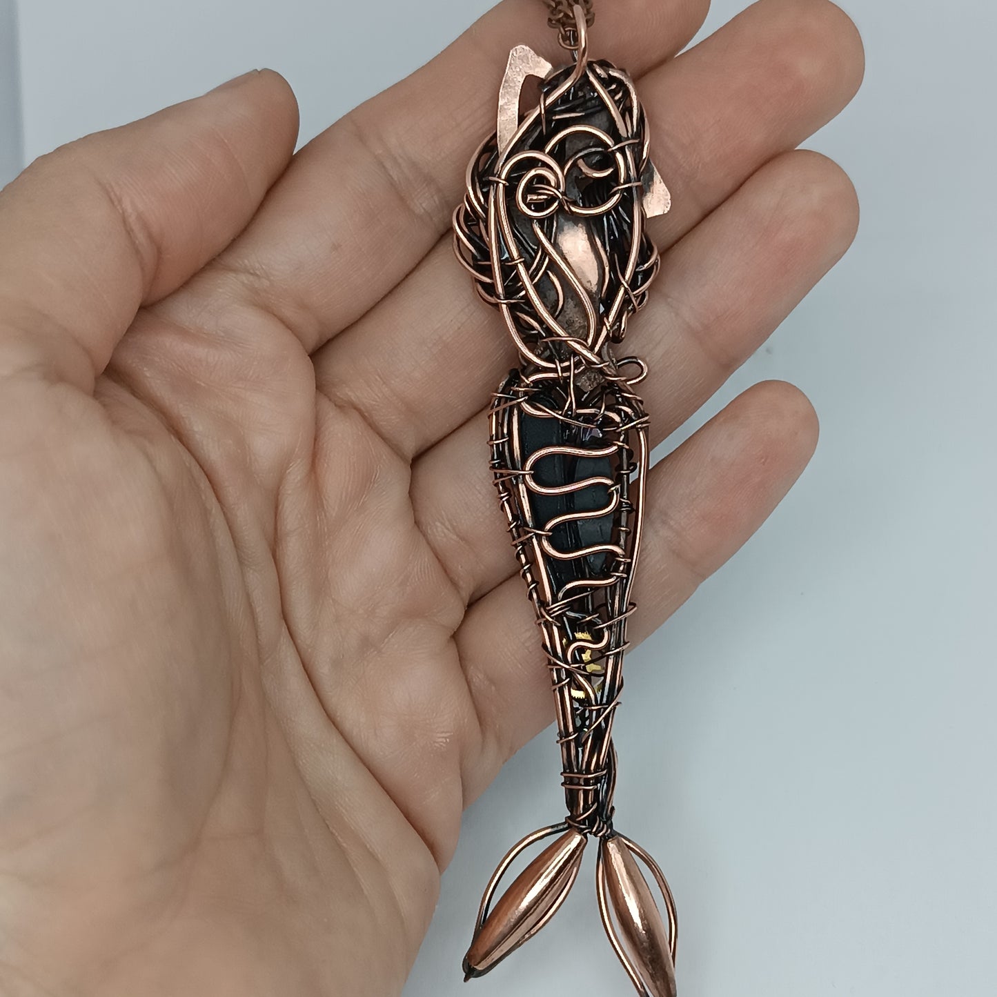 Abalone mermaid necklace