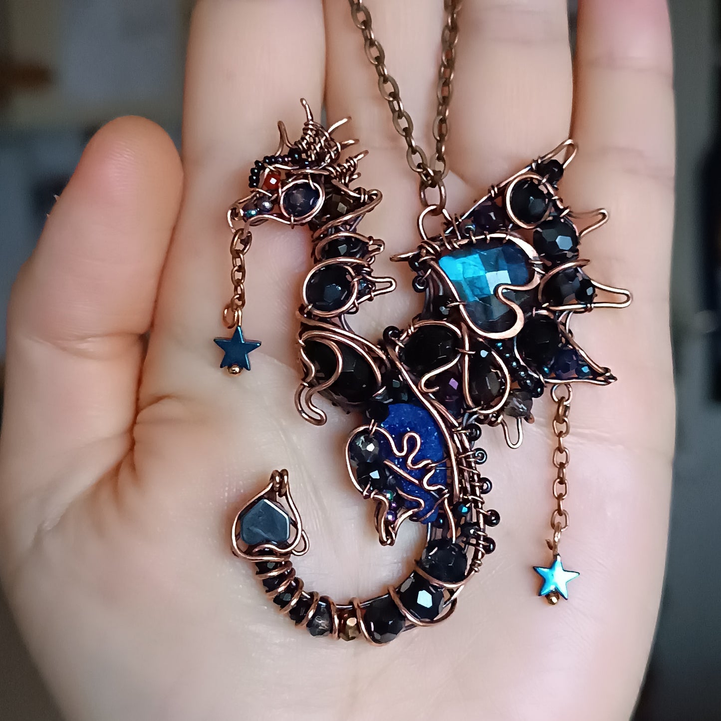 Midnight star. Dragon pendant