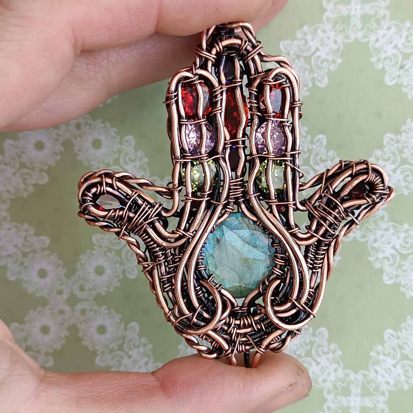 Hamsa hand necklace
