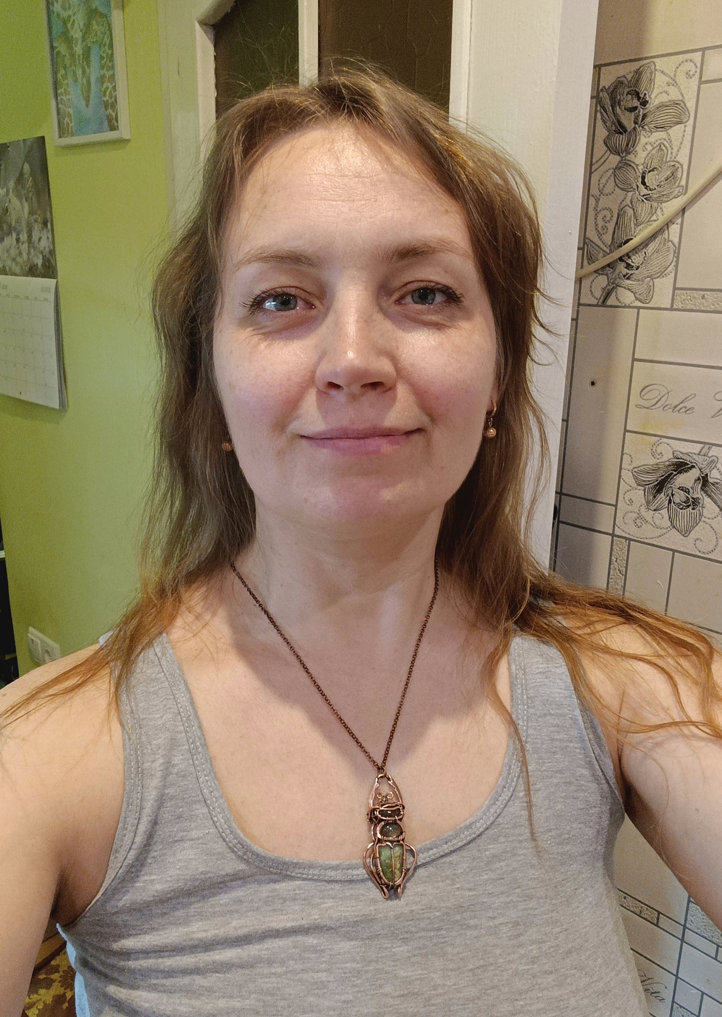 Stag beetle with chrysoprase.