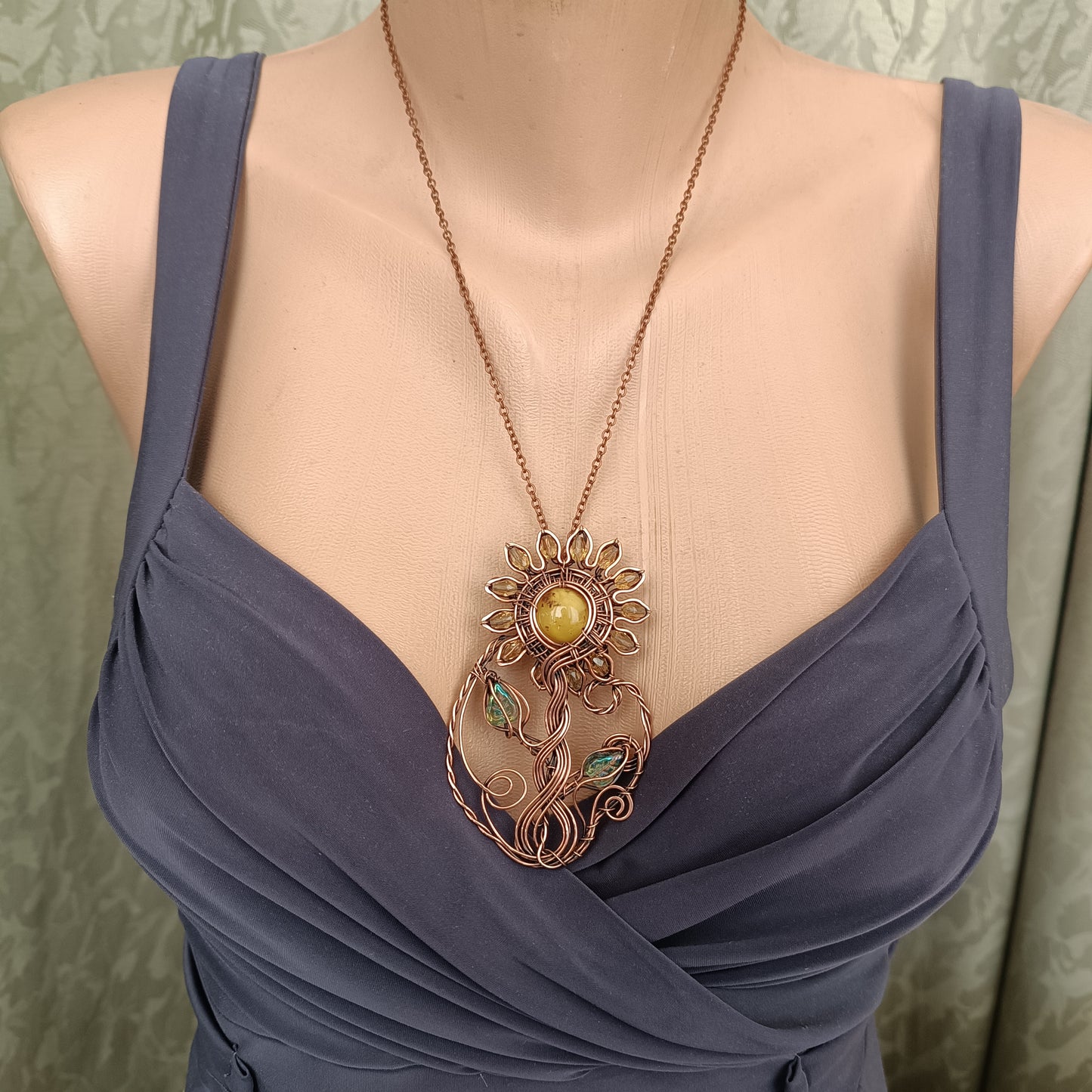 Sunflower necklace