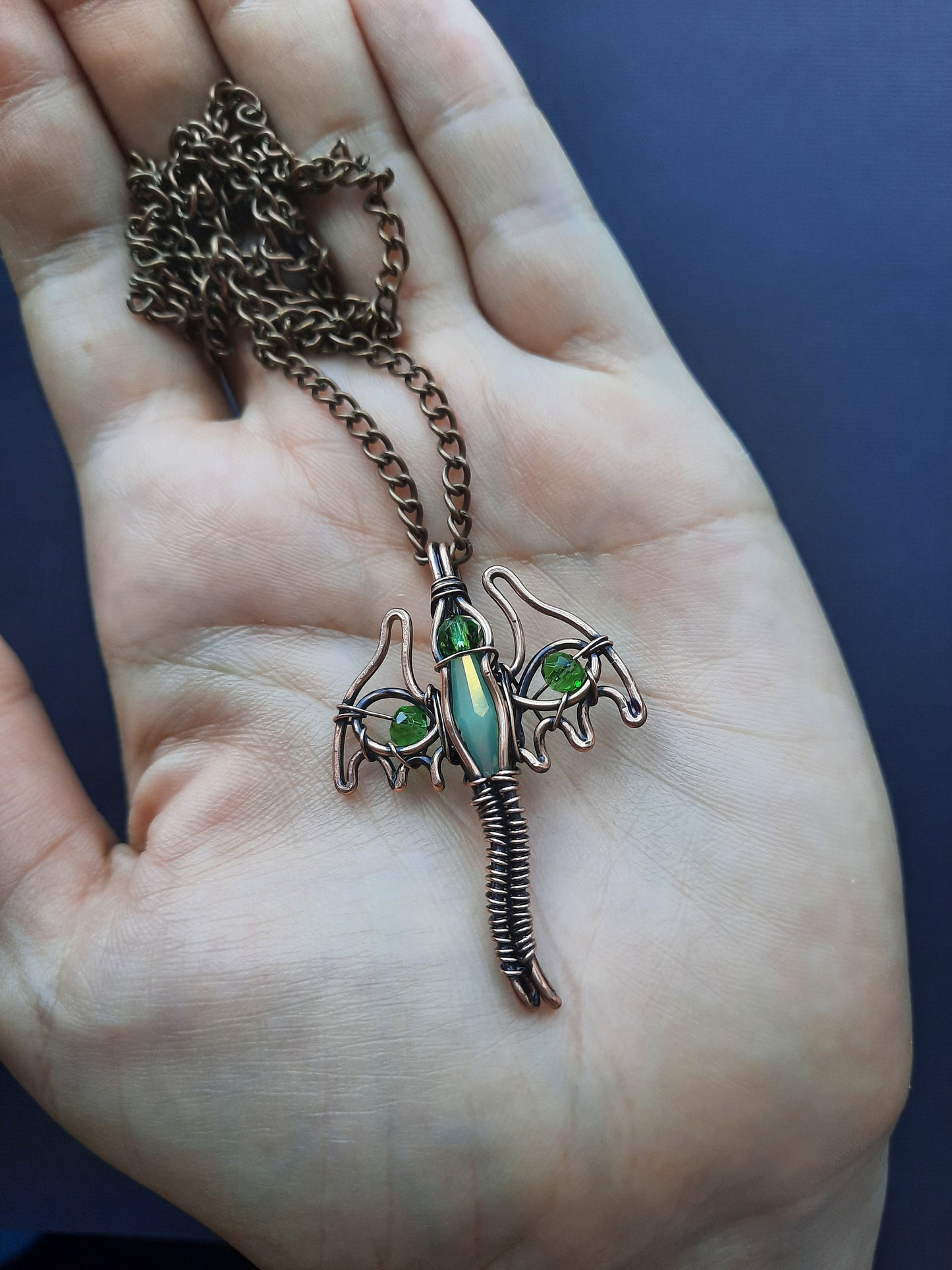 Green dragon pendant