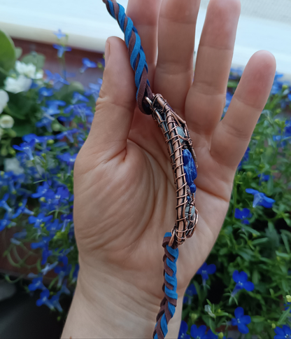 Wire wrapped bracelet with sea turtle