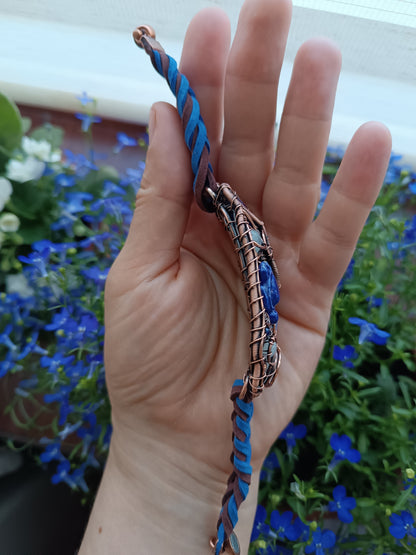 Wire wrapped bracelet with sea turtle