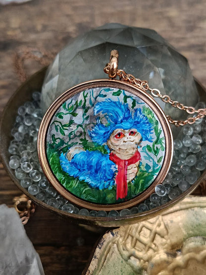 Custom pendant. Owl and the maze.