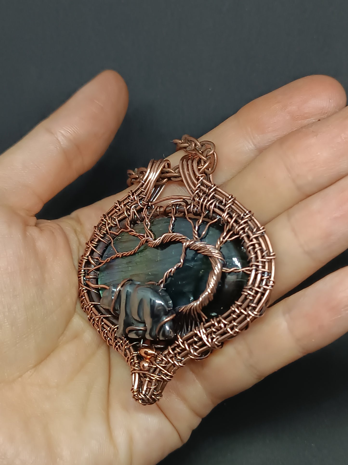 Tree of life necklace with the bear.