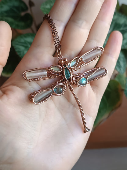 Delicate dragonfly necklace