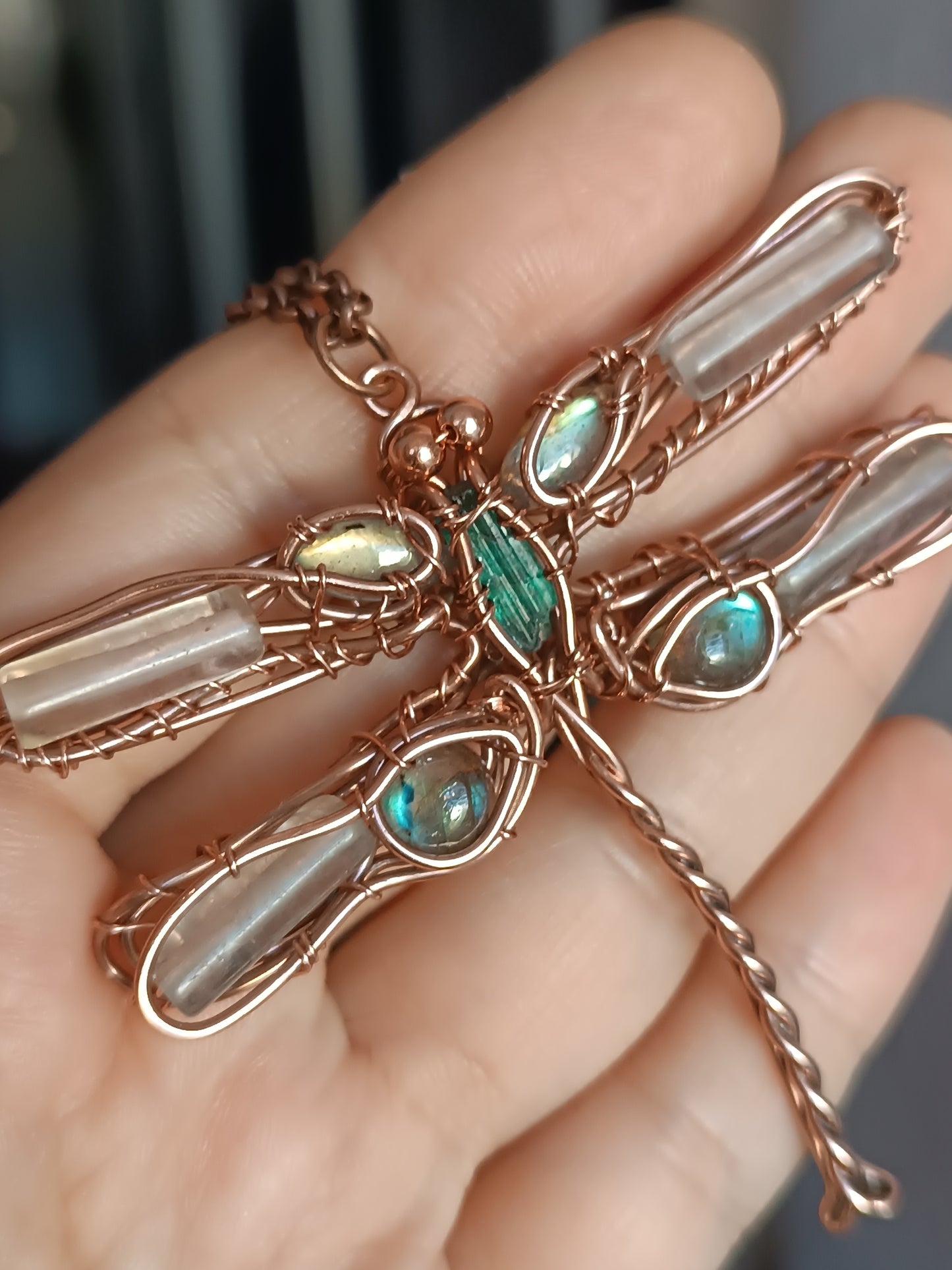 Delicate dragonfly necklace