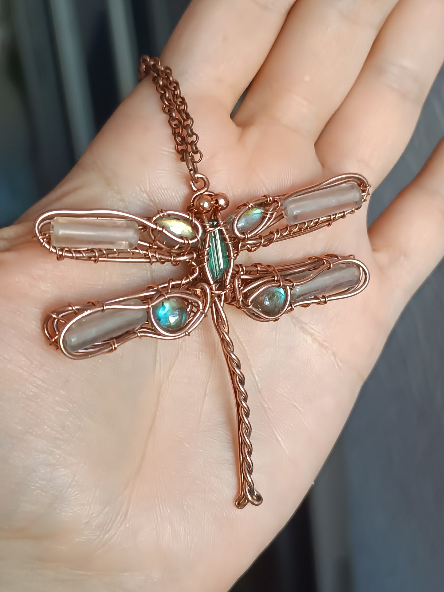 Delicate dragonfly necklace