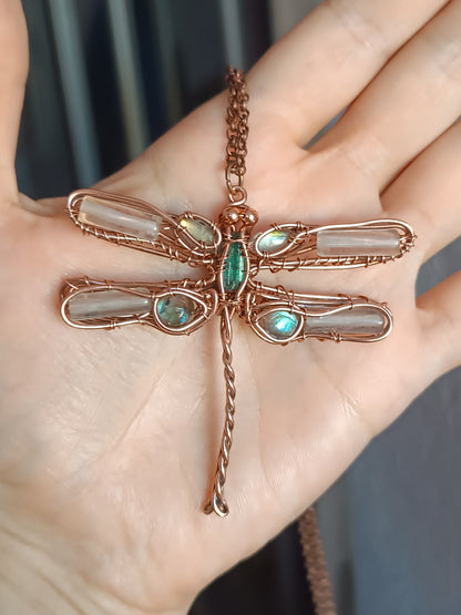 Delicate dragonfly necklace