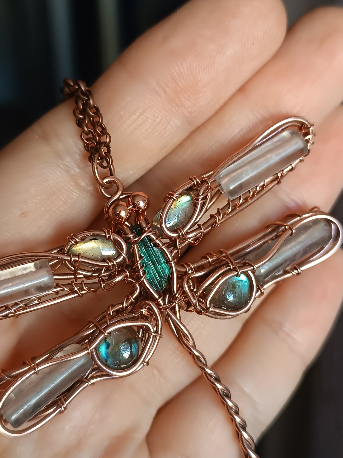 Delicate dragonfly necklace