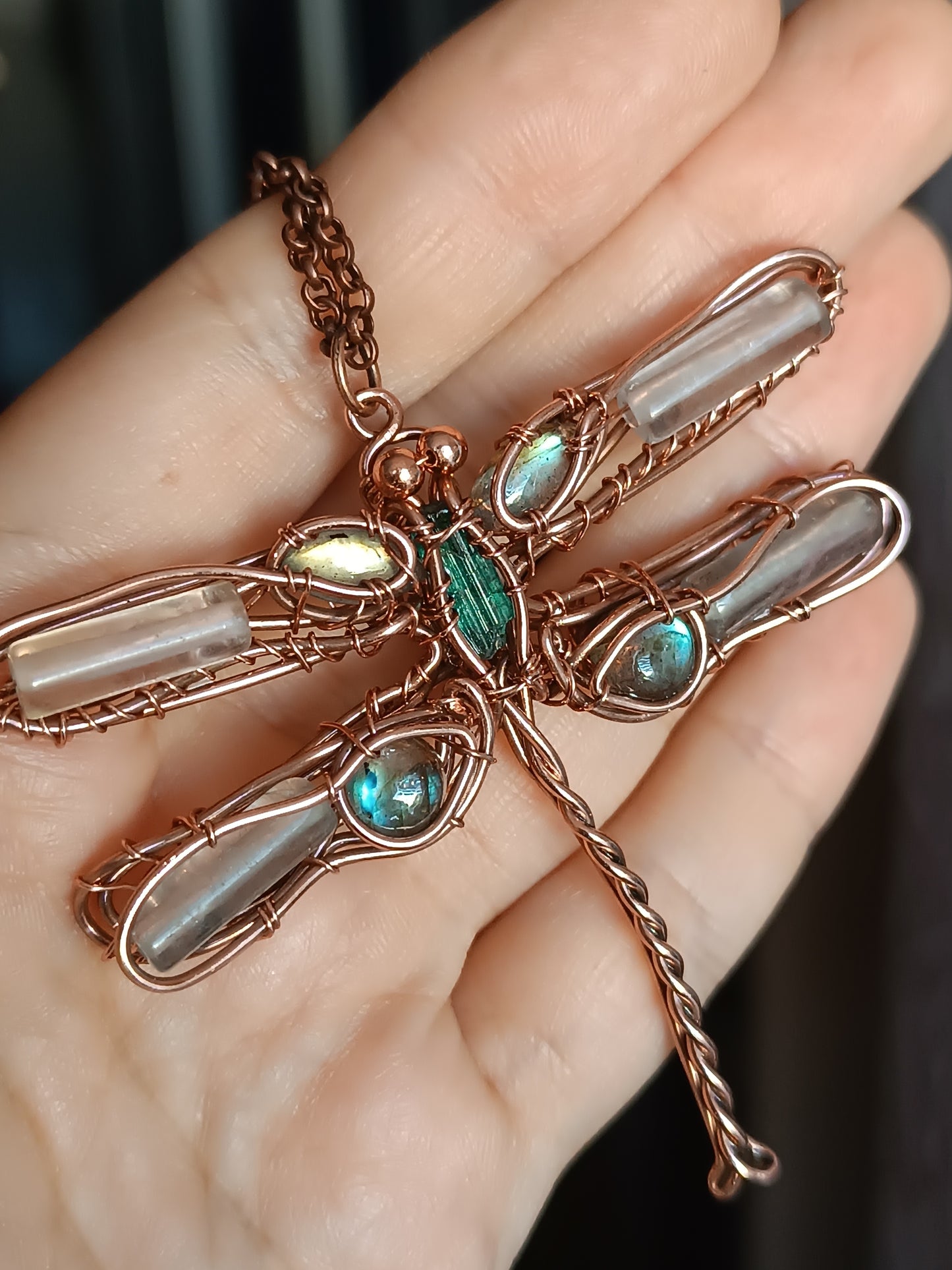 Delicate dragonfly necklace