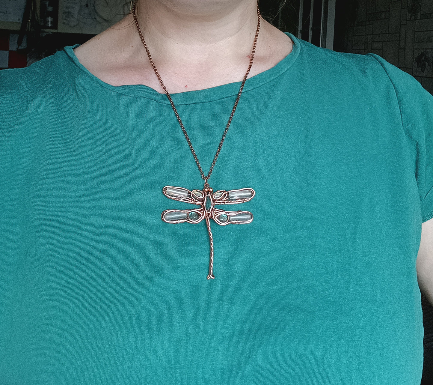 Delicate dragonfly necklace