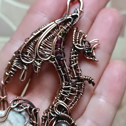 For Diane! Embraced dragon heart necklace