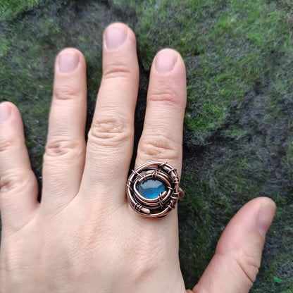 Size 6.5 Blue labradorite ring