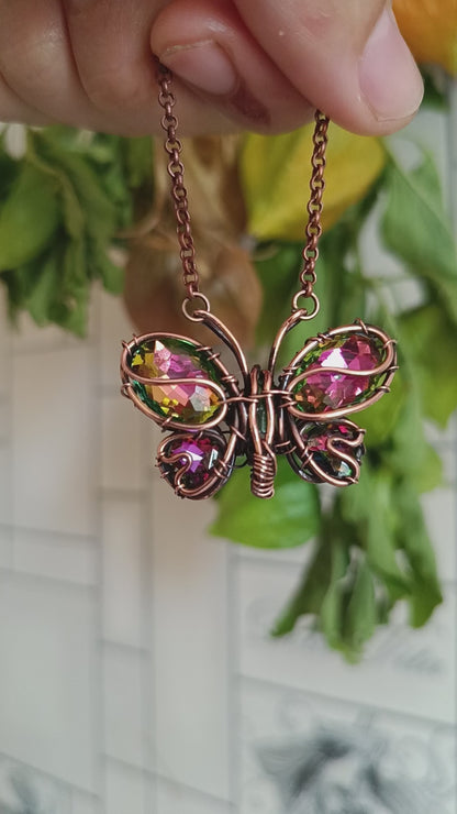 Rainbow shine butterfly charm