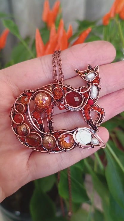 Reserved for Nikki. Fox pendant.