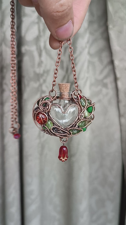 Garden Twinkle. vial necklace