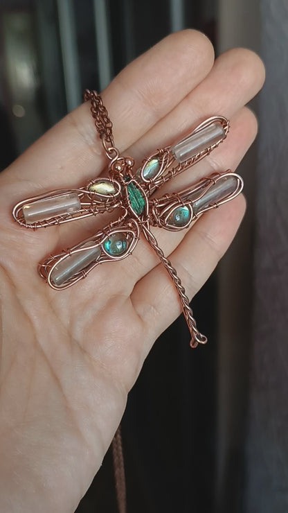 Delicate dragonfly necklace