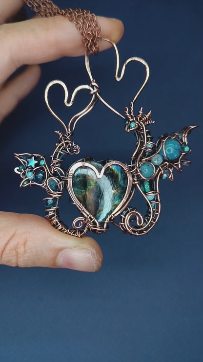 "Love you!" Dragons necklace.
