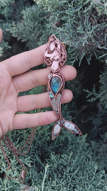 Elegant mermaid pendant