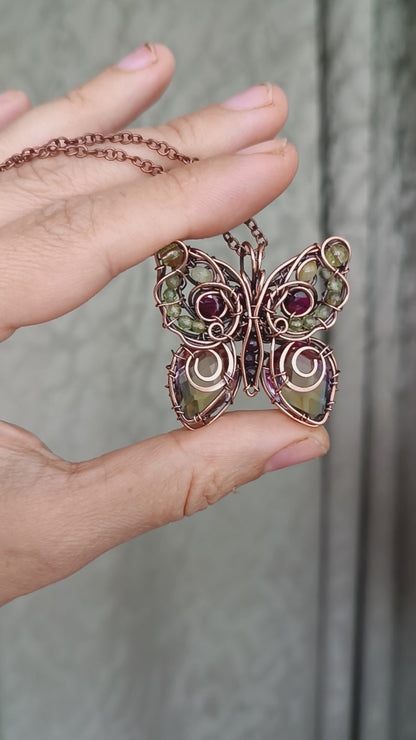 Joyful summer butterfly necklace
