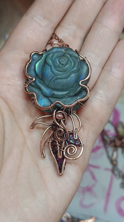 Empress rose pendant