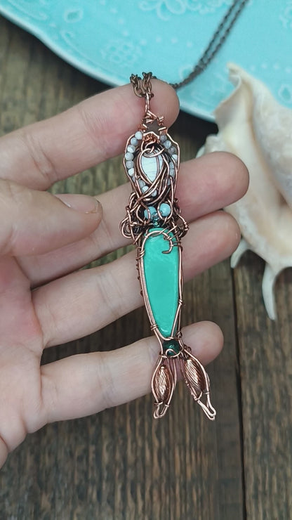 Turquoise mermaid pendant 🩵🧜