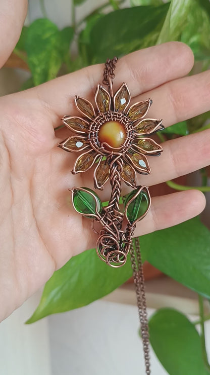 Sunflower pendant.