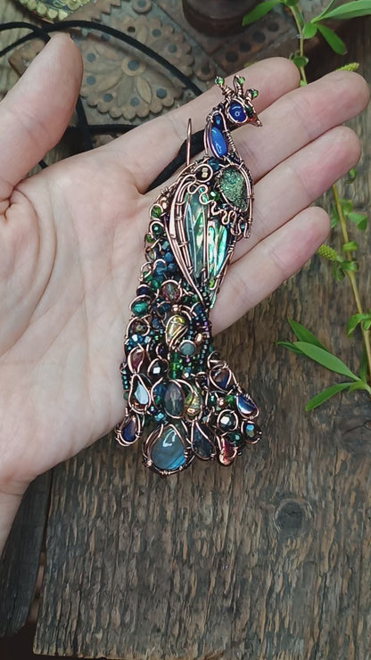 Peacock necklace