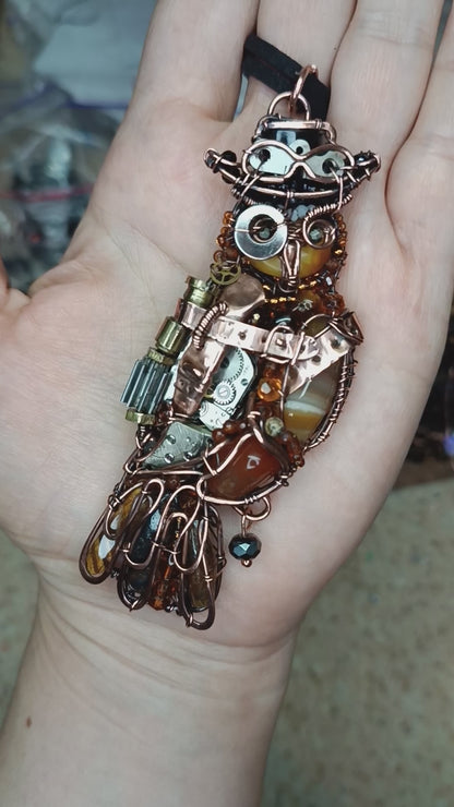Steampunk Owl necklace