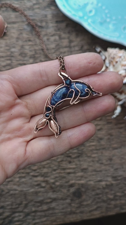 Sodalite dolphin pendant 💙🐬