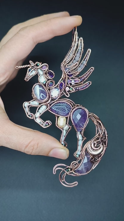 Lavender Unicorn necklace