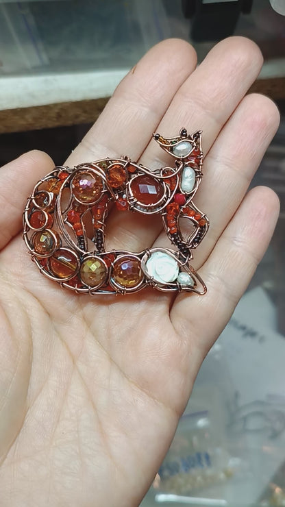 Reserved for Nikki. Fox pendant.