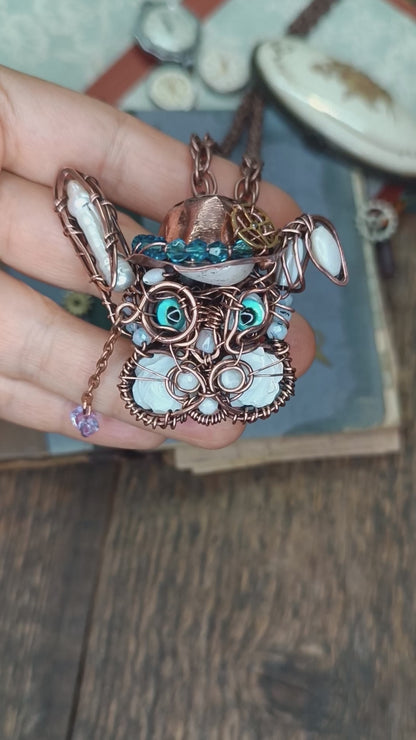 White rabbit necklace🐇🕐