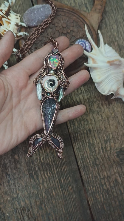 Aurora mermaid necklace🧜💜