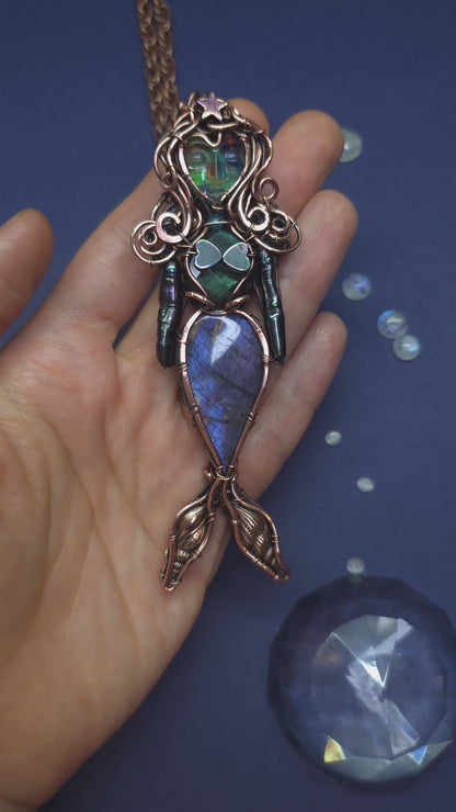 Aurora mermaid necklace