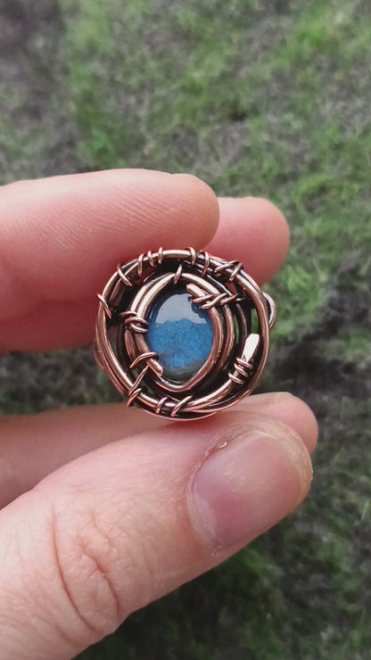 Size 6.5 Blue labradorite ring