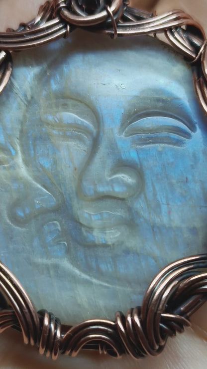 Sun and moon necklace