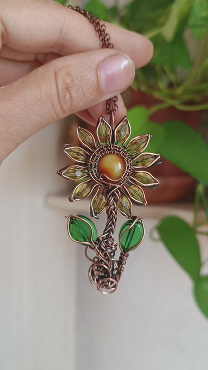 Sunflower pendant.