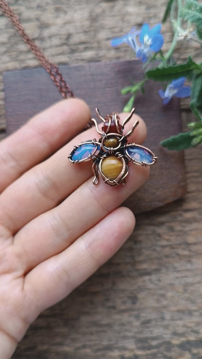 Morning sky wings bee charm