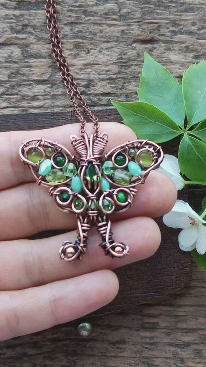 Luna moth necklace