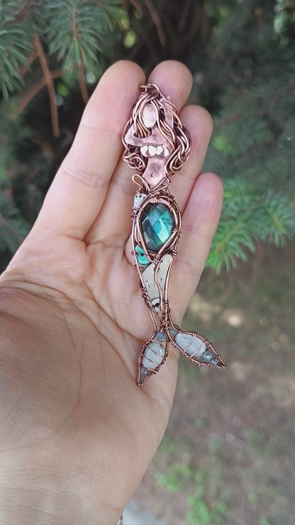 Elegant mermaid pendant