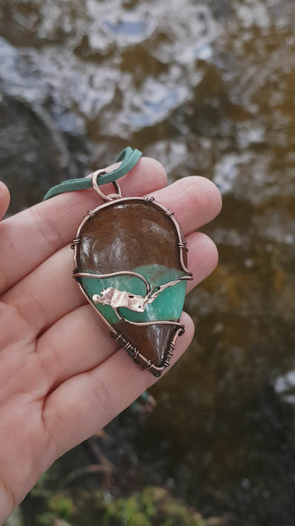 Diver in the underwater cave pendant