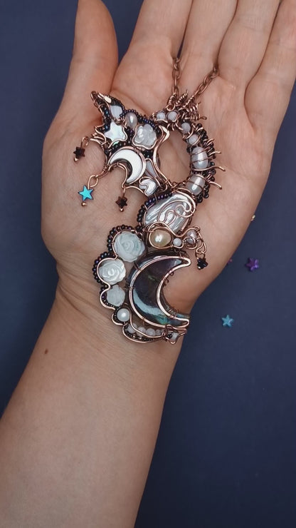 Starry dragon necklace.