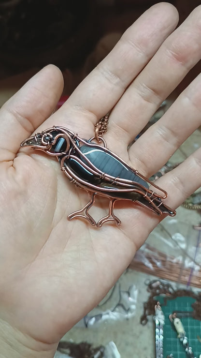 Crow necklace