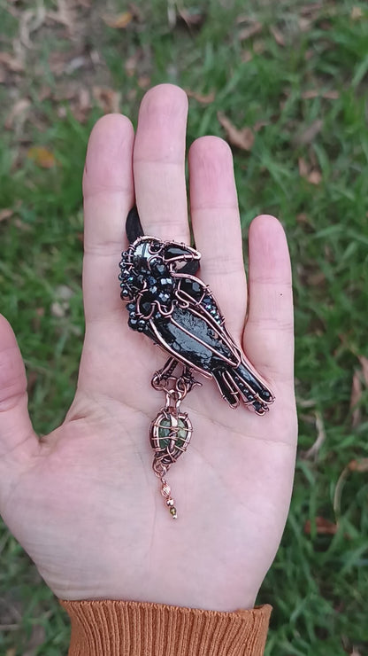 Raven necklace